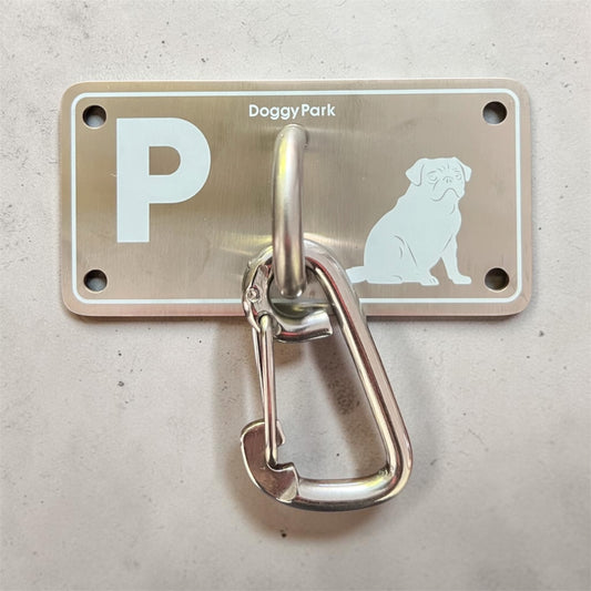DoggyPark Rectangle Dog Tie-Out Hook | 304 Stainless Steel |